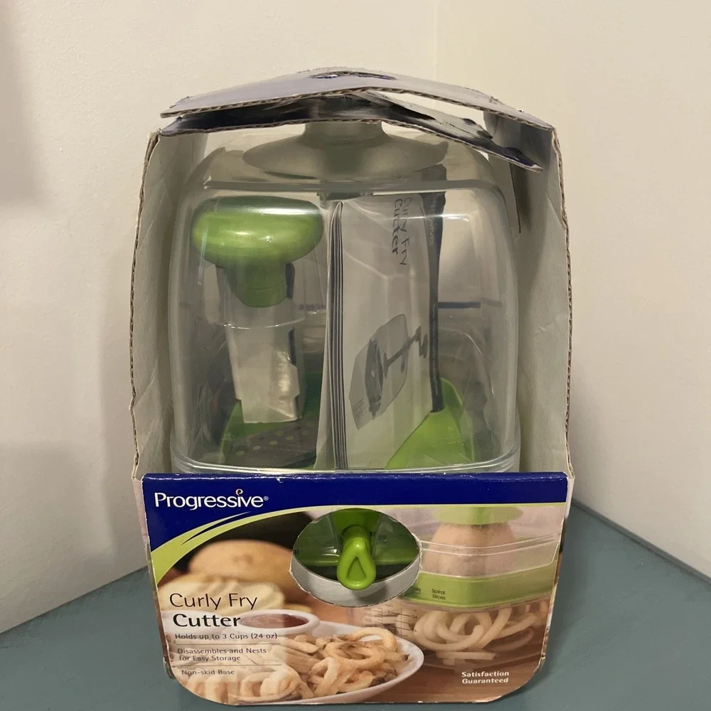 Progressive Curly Fry Cutter~Fruit‎ Vegetable Spiral Slicer Cutter Quick Easy